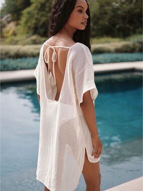 Celendine embroidered sheer mesh mini dress